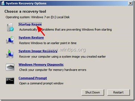 Windows Repair Failed Vista