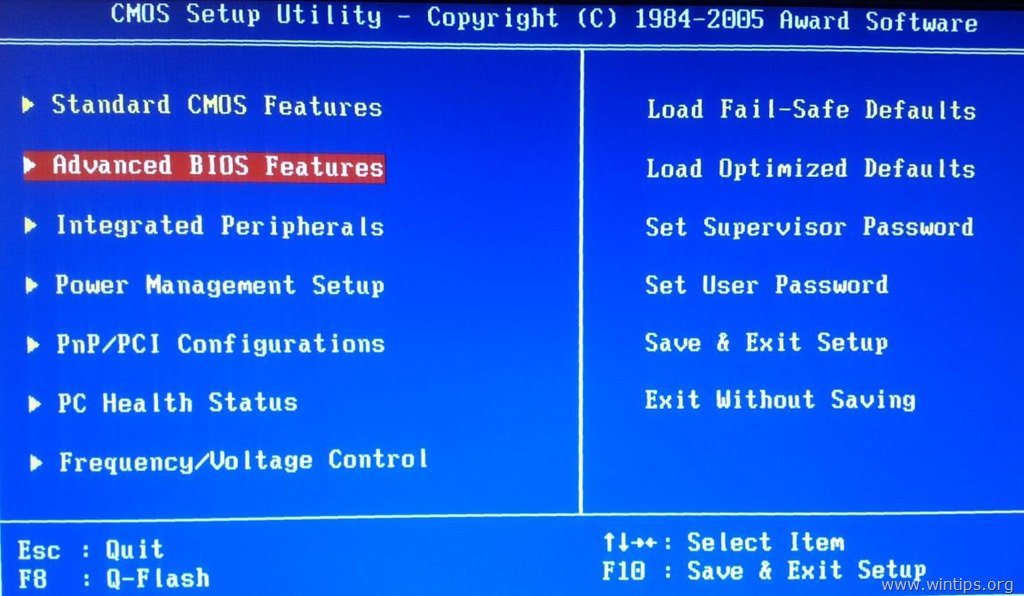 change bios settings to install windows xp