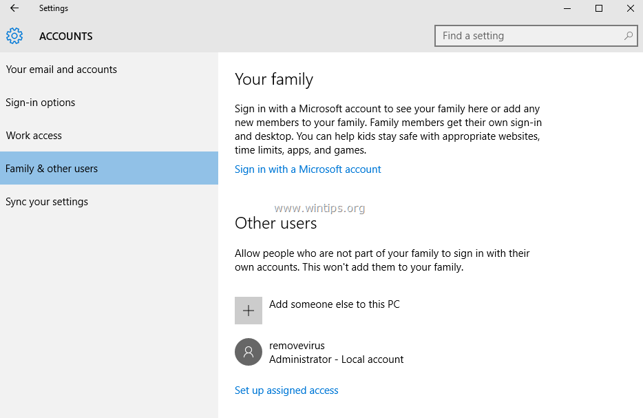 Windows 10 new user account not working without