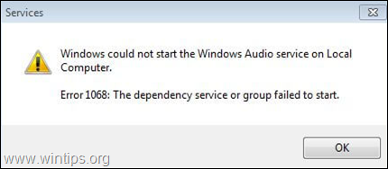 audio service is not running windows 10