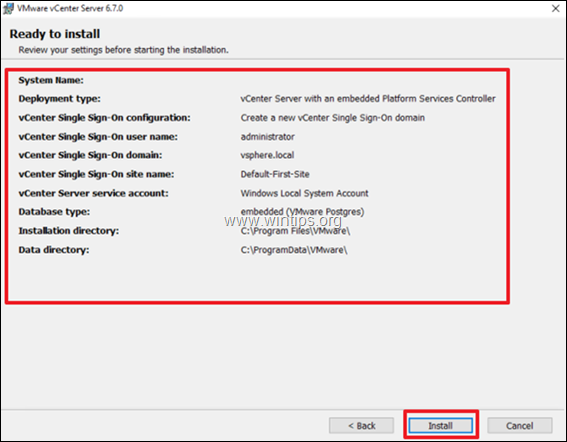 How to Install vCenter Server 6.7 on Windows. - WinTips.org