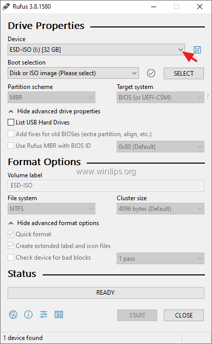 How Create a Windows 10 USB Installation Media using RUFUS utility. - wintips.org - Windows & How-tos
