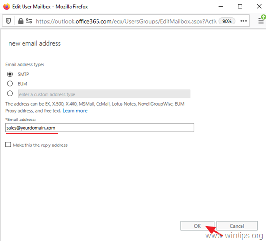  vytvořit e-mailový alias pro uživatele Office 365