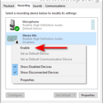 How to Enable Stereo Mix if not Showing as Recording device in Windows 11/10.
