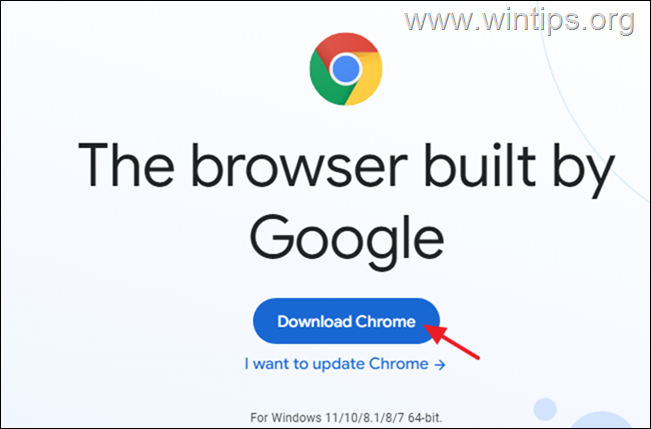 why wont google chrome browser download in windows 10 pro