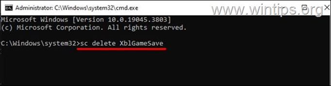 Delete Service from Command prompt