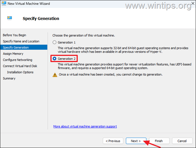 Create New Virtual Machine for Windows 11 - Hyper V