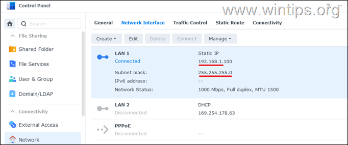 Synology Network Configuration