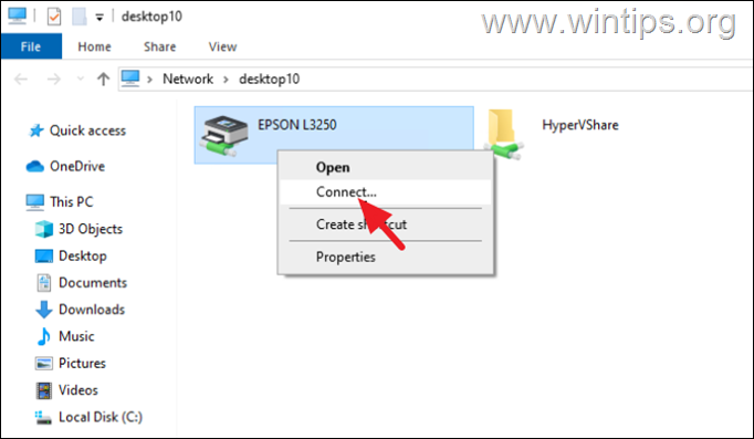 How to Connect to a Shared Printer - Hyper-V