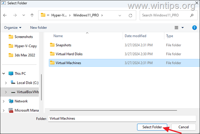 import virtual machine hyper-v