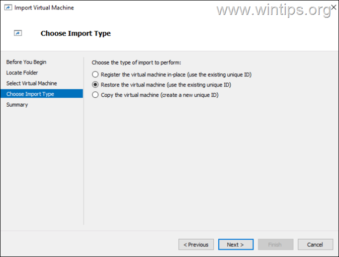 hyper-v import types