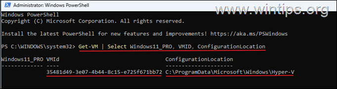 hyper-v vm configuration files ID