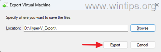 export hyper-v virtual machine