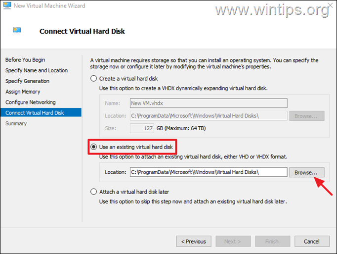 attach virtual disk - hyper-v